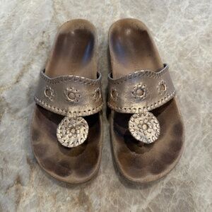 Gold Jack Rogers Comfort Sandal